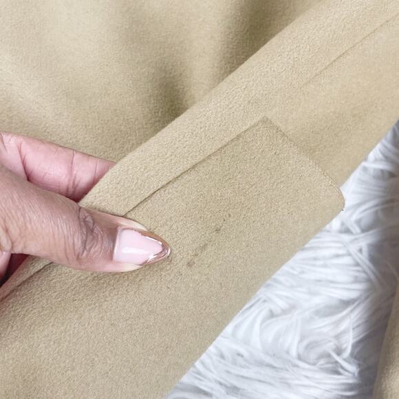 Aritzia Wilfred Cocoon Coat in Tan Mid Length Funnel Neck Wool Blend Size Small - Picture 9 of 9